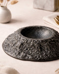 Matte Black Crater Art Plate (Set of 1)