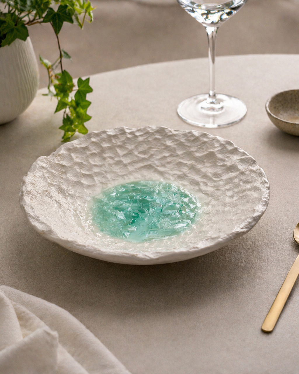Frosted Veil Large Serving Bowl (Set of 1)