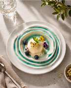 Frosted Veil Ripple Disc Serving Plate (Set of 2)