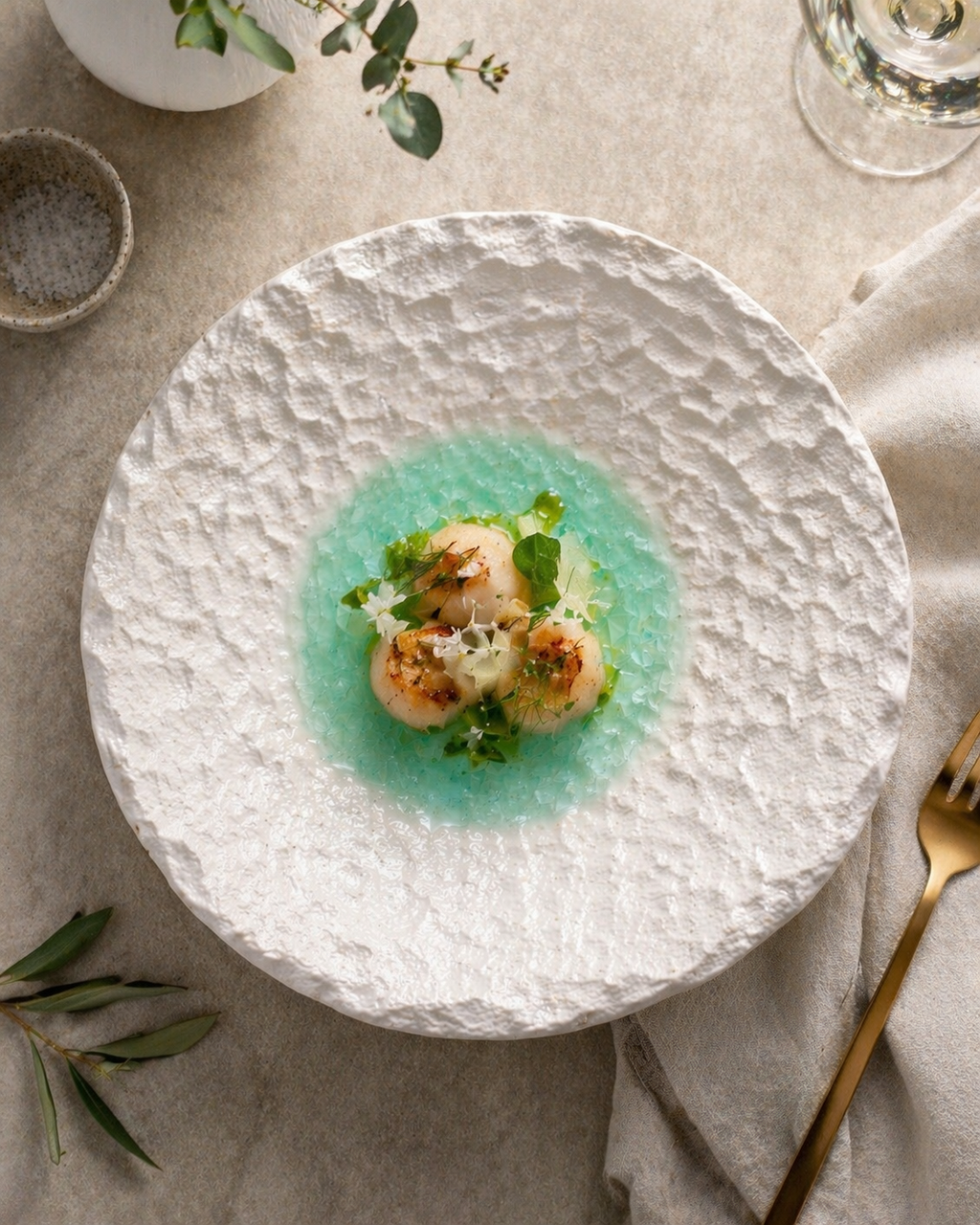 Frosted Veil Large Serving Bowl (Set of 1)