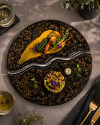Celestial Half Moon Orbit Server Plate (Set of 2)