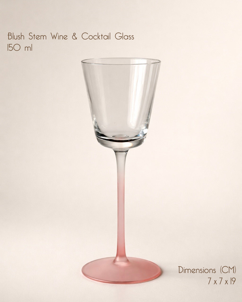 Blush Stem Wine and Cocktail Glass (Set of 4)