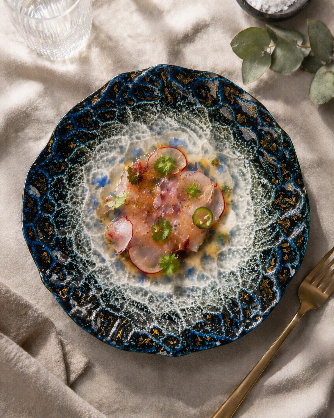 Glacier Dusk Large Serving Bowl (Set of 1)