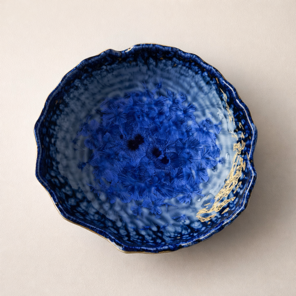 Midnight Tide Serving Bowl + Crest Bowl