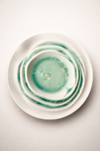 Frosted Veil Ripple Disc Serving Plate (Set of 2)