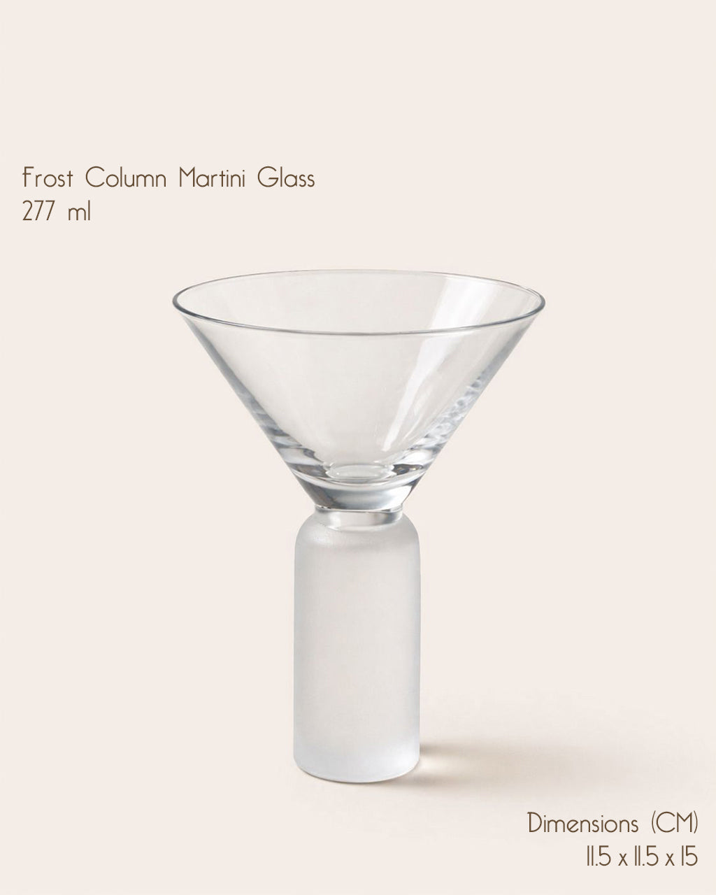 Frost Column Martini Glass (Set of 4)