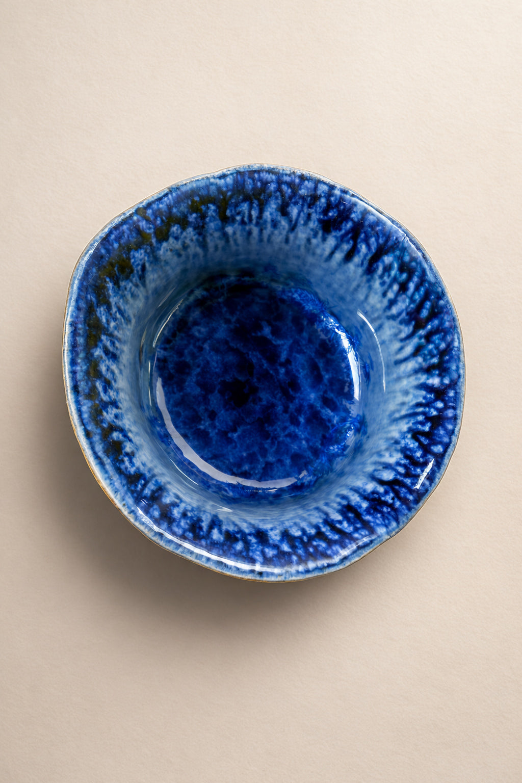 Midnight Tide Serving Bowl + Crest Bowl