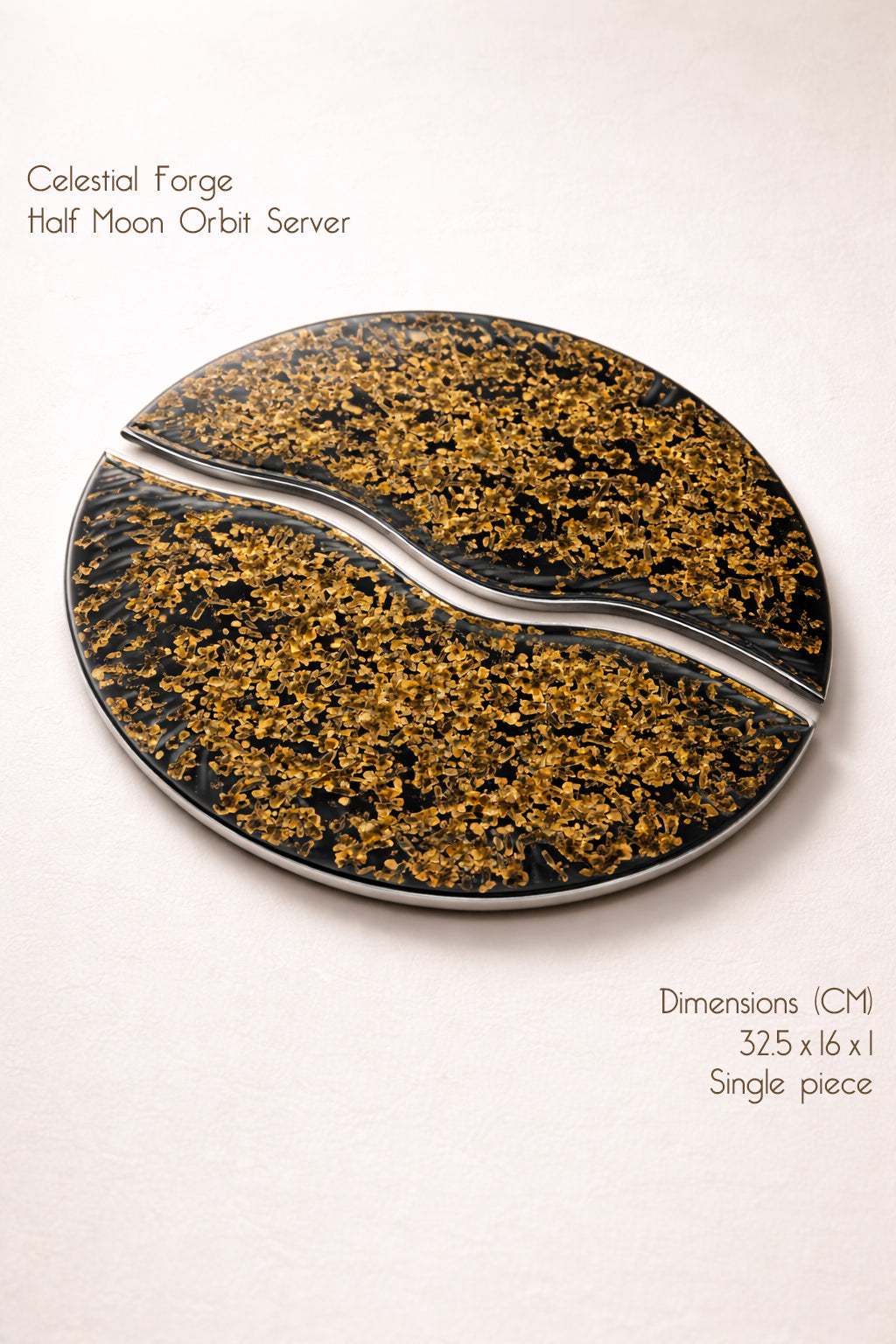 Celestial Half Moon Orbit Server Plate (Set of 2)