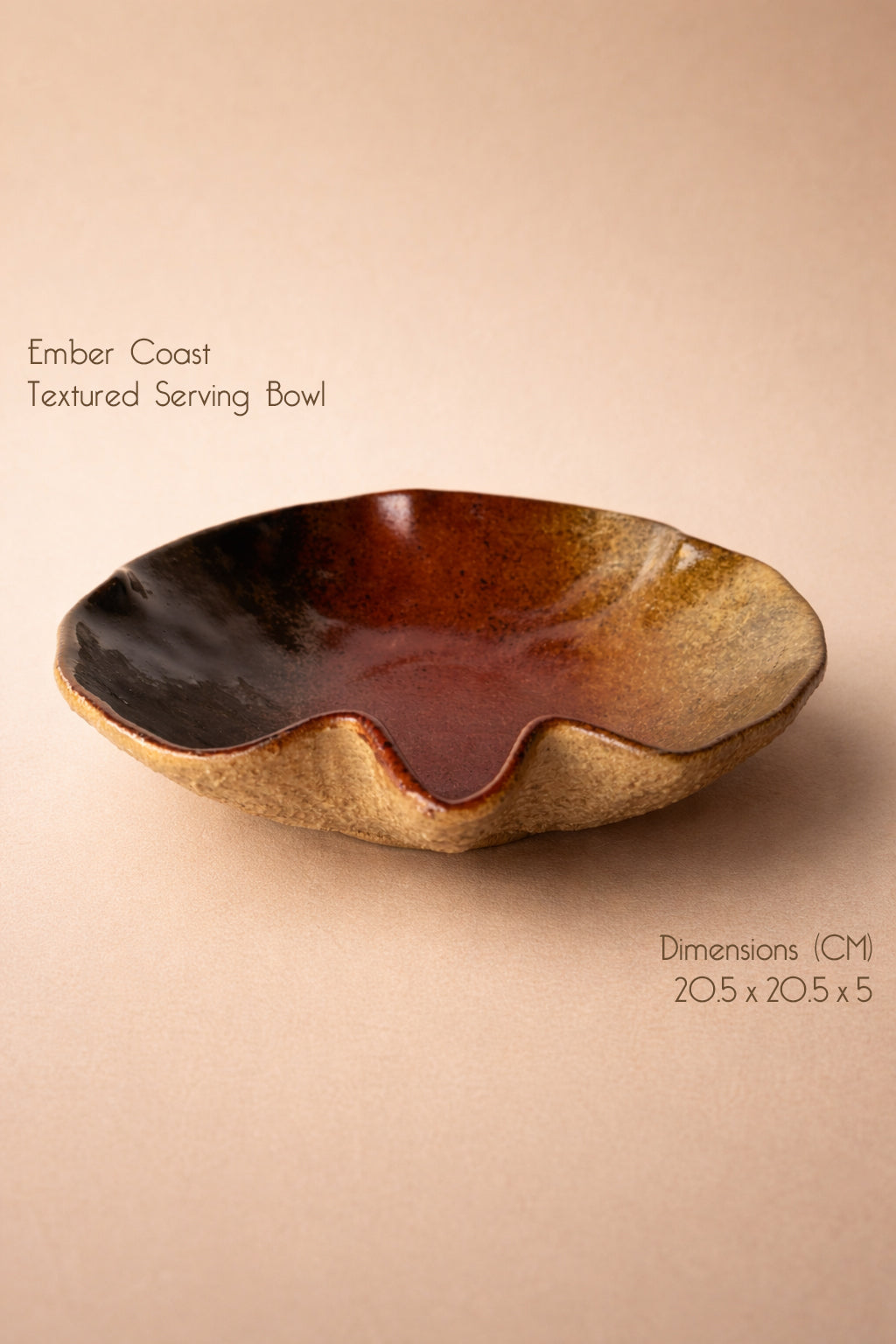 Ember Coast Textured Serving Bowl Large (Set of 1)