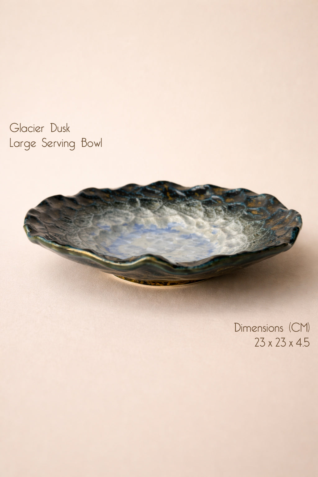 Glacier Dusk Large Serving Bowl (Set of 1)