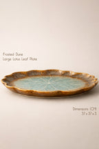Frosted Dune Large Lotus Leaf Plate (Set of 1)