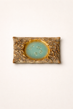Frosted Dune Leaflet Serving Platter Plus Rectanglular Platter (Set of 2)