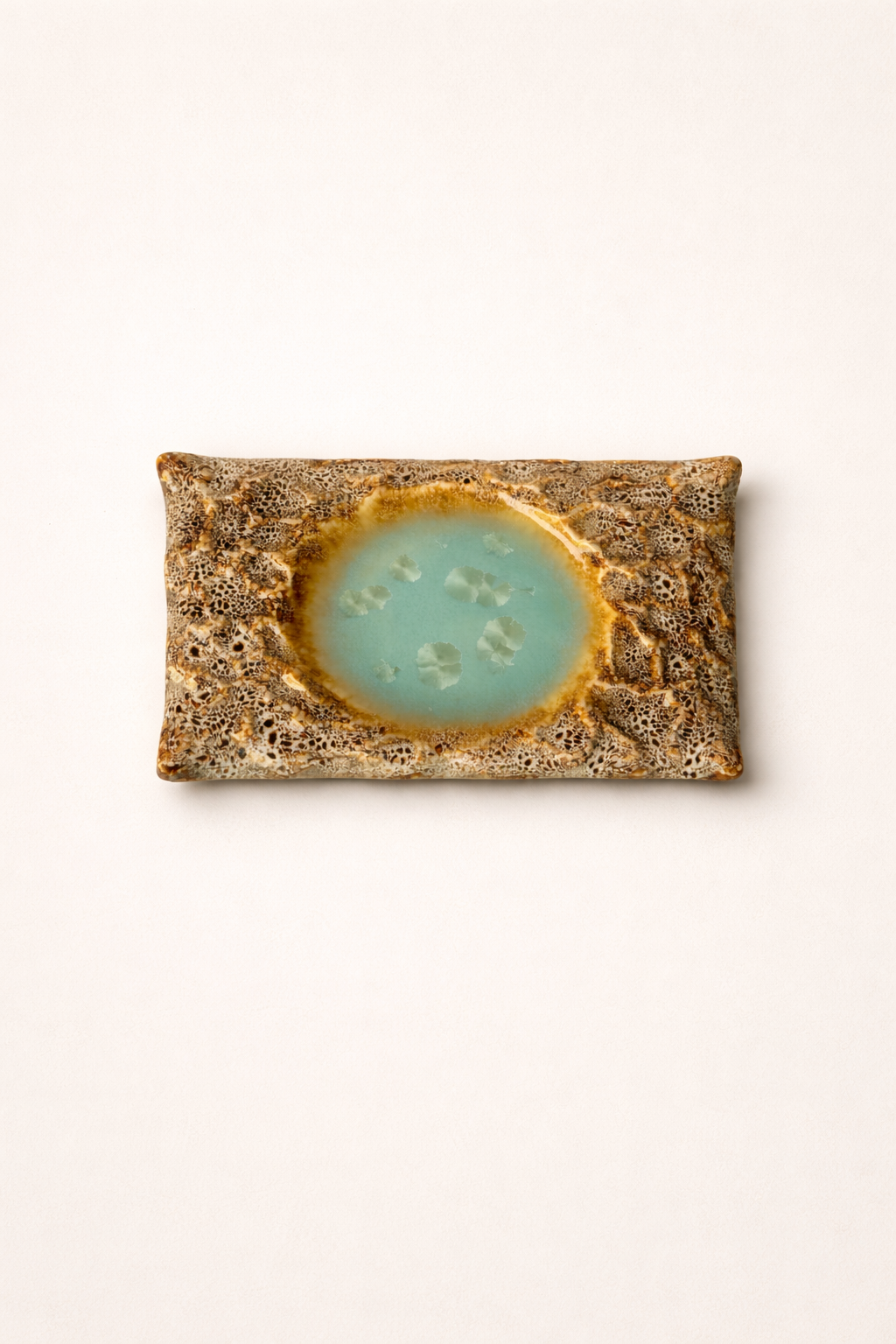 Frosted Dune Leaflet Serving Platter Plus Rectanglular Platter (Set of 2)