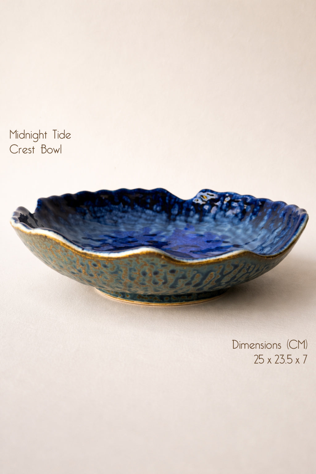 Midnight Tide Crest Bowl (Set Of 1)